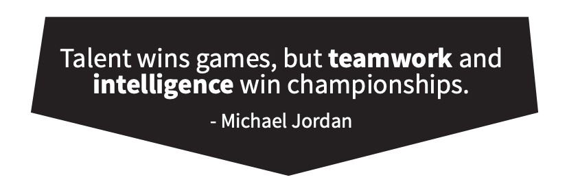 Talent wins games, but teamwork and intelligence win championships. Quote by Michael Jordan